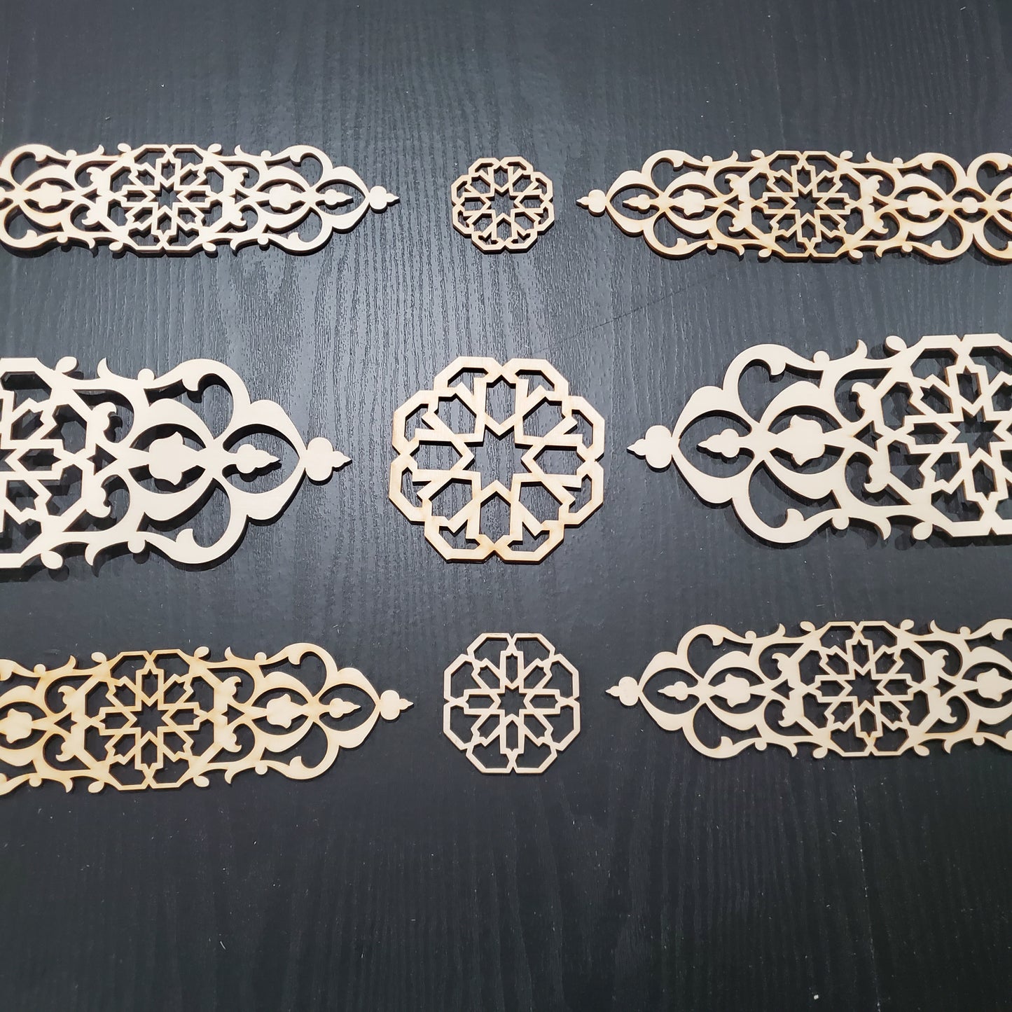 P-006/ Moroccan Geometric Wooden Panel / Carved Wood Panel / Craft /Home Decor/ Wood Pattern /Laser Cut Wood / zowaqa / Moroccan arabesque