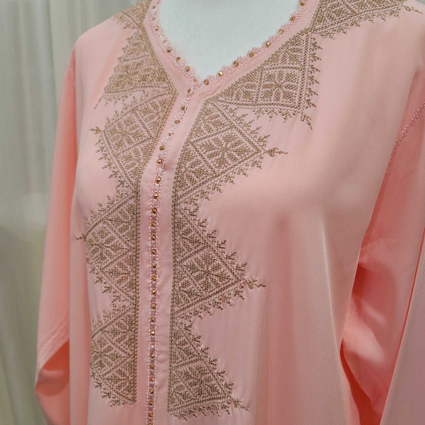 Moroccan Kaftan with embroidery and Randa work