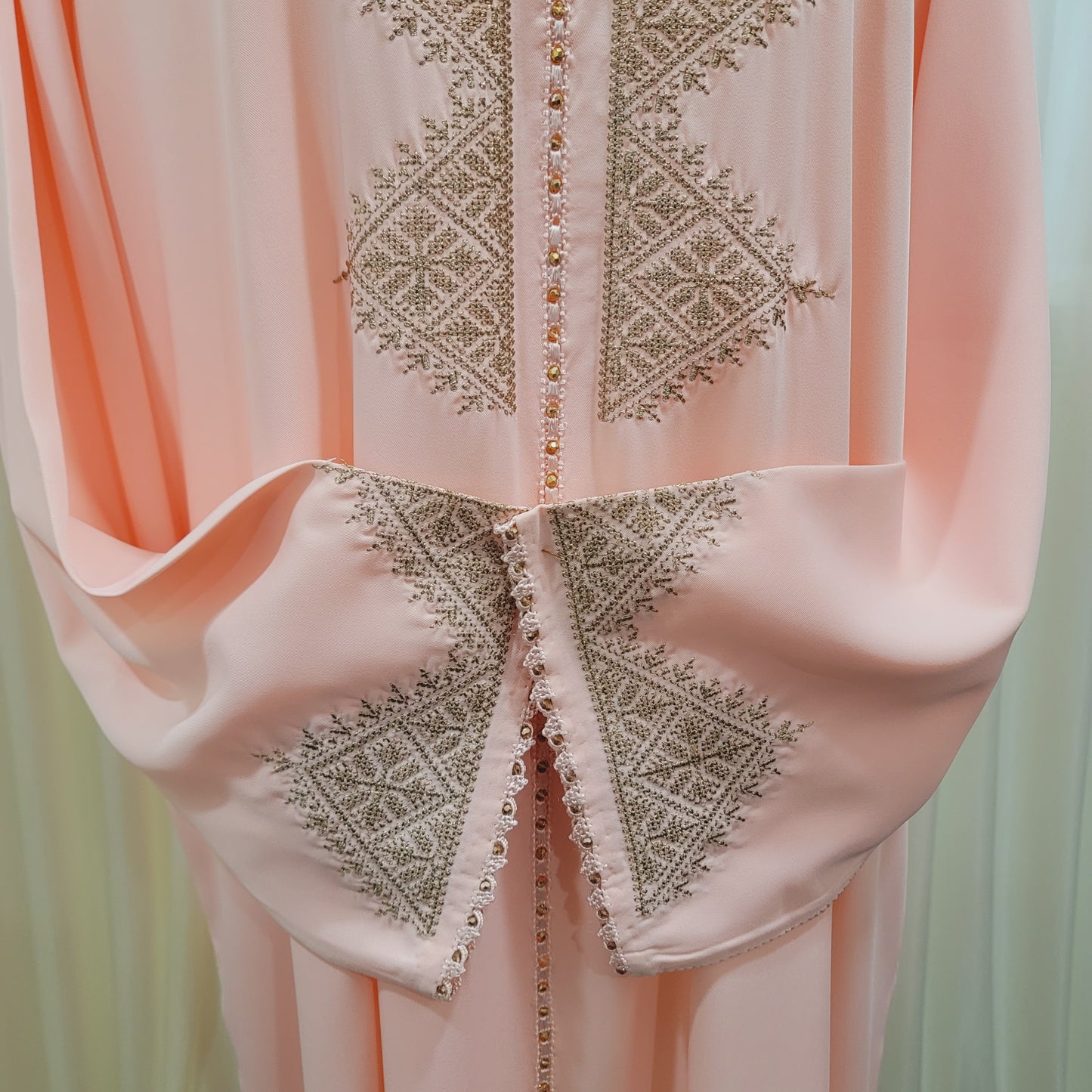 Moroccan Kaftan with embroidery and Randa work