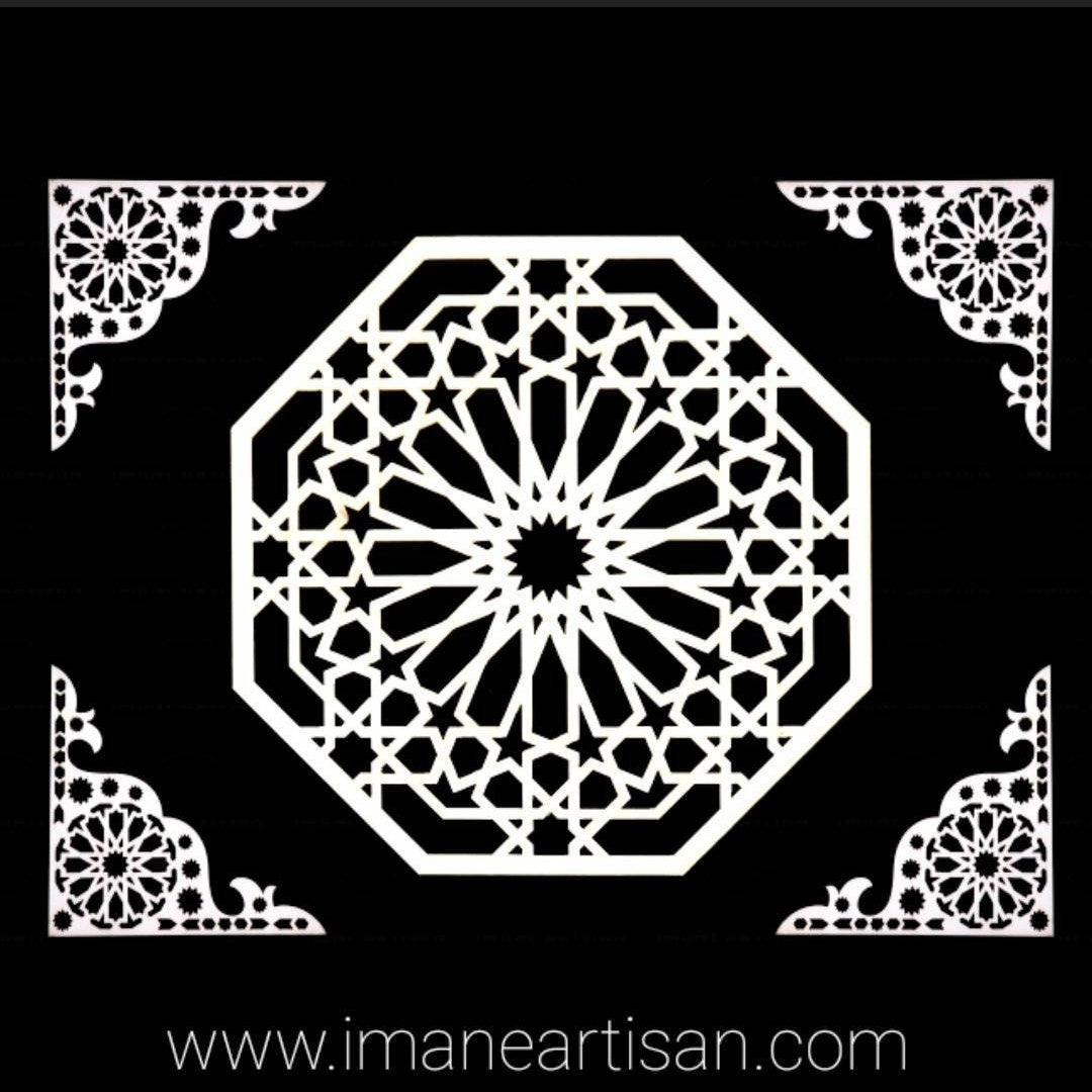 C-001/ Corners Accessory / Moroccan Geometric Art / Carved Wood / laser cut wood / Moroccan Arabesque / craft and diy / zowaqa maghribia